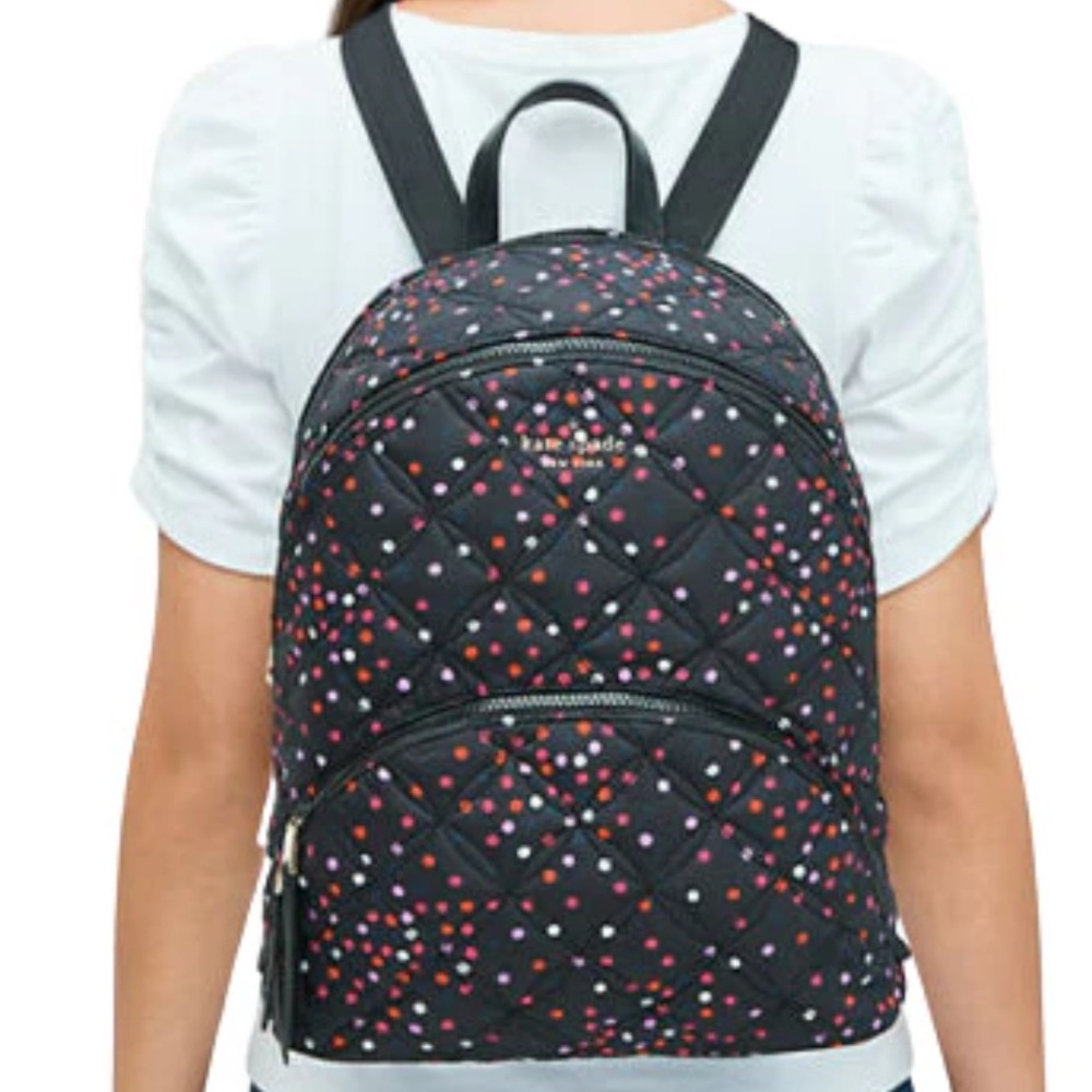 NWOT Kate Spade Karissa Quilted Confetti Large Backpack - Picture 2 of 14